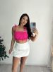 saia com short bengaline gabriela off white
