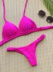 biquini trancinha rosa neon