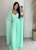 vestido longo keisha verde Água
