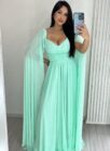 vestido longo keisha verde Água