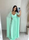 vestido longo keisha verde Água