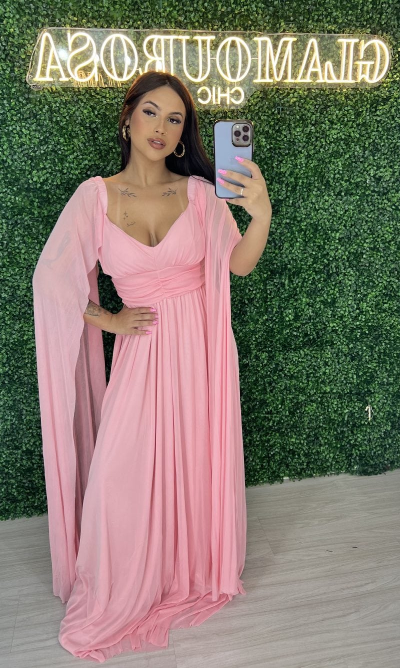 vestido longo keisha rosa bb vestido longo keisha rosa bb