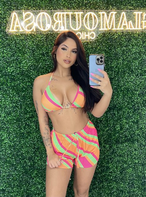 conjunto trikini verão listrado