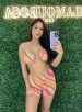 conjunto trikini verão listrado