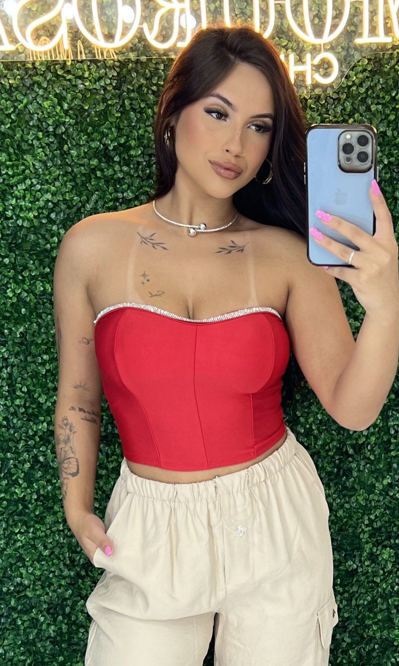 cropped luna vermelho