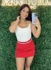 saia com short neca vermelho