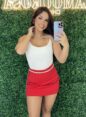 saia com short neca vermelho