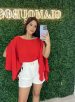 blusa morcego vermelho