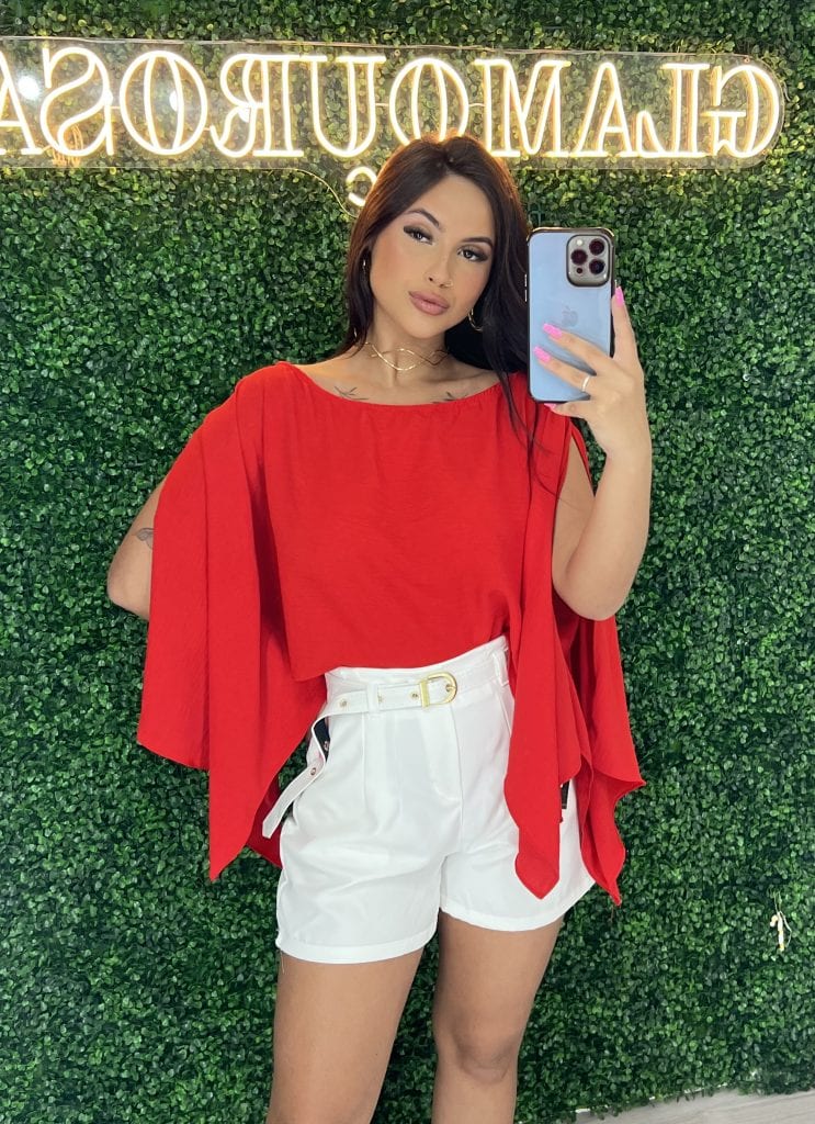 blusa morcego vermelho blusa morcego vermelho