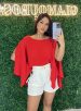 blusa morcego vermelho