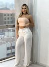 calça pantalona lorrayne off white