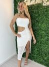 vestido midi giane branco