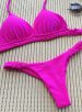 biquini trancinha rosa neon