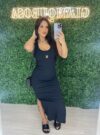 vestido regata longo ab costas donna chica preto