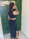 vestido regata longo ab costas donna chica preto