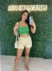 short alfaiataria com cinto lara bege
