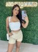 short alfaiataria com cinto lara bege