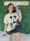 camisetão mickey bege