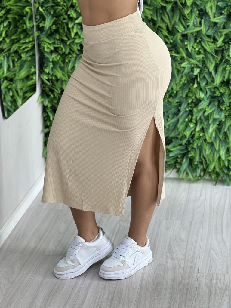 saia midi carlinha bege saia midi carlinha bege