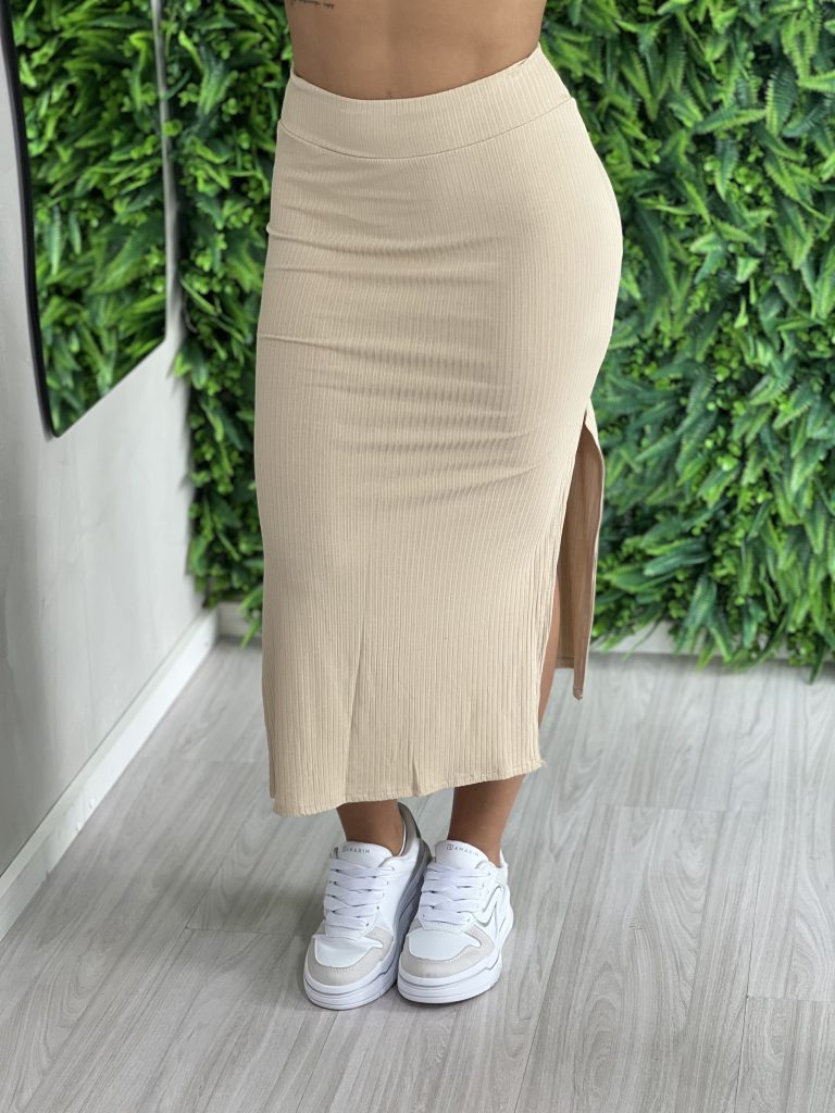 saia midi carlinha bege saia midi carlinha bege