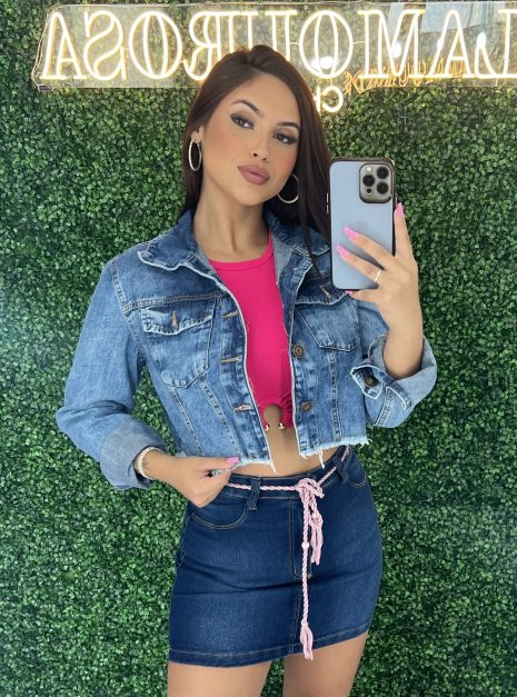 cropped regata argola rosa pink