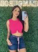 cropped regata argola rosa pink