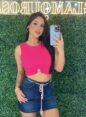 cropped regata argola rosa pink