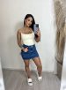saia jeans cargo fatima preto