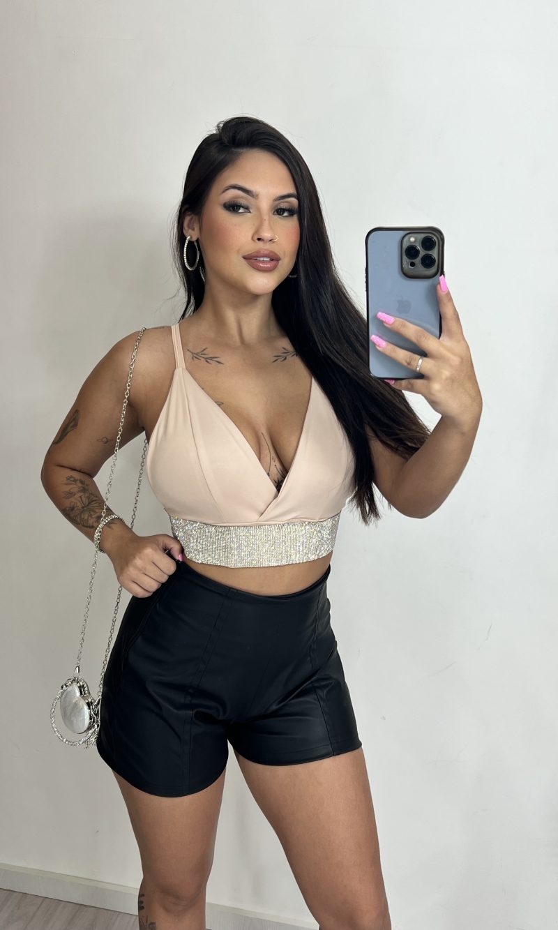 cropped leia bege