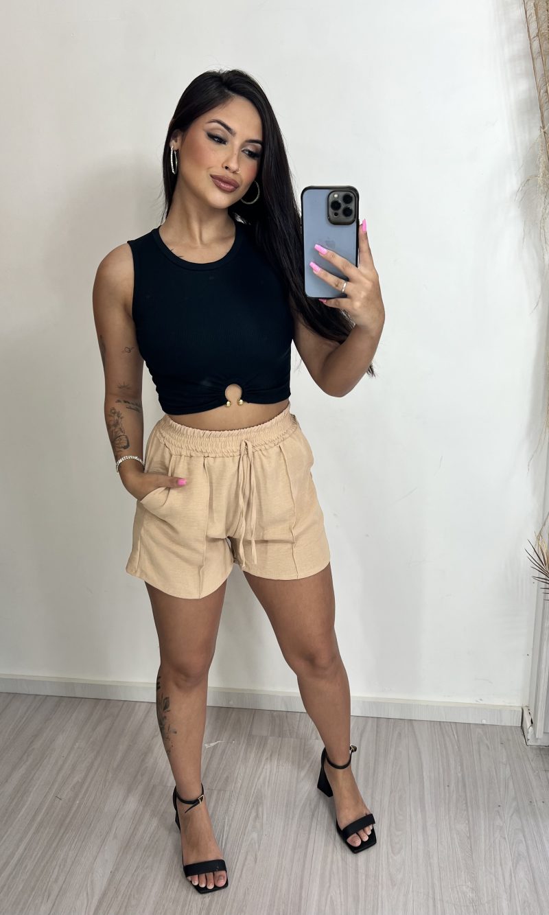short verão bege short verão bege