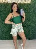 short luna estampado verde