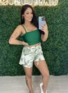 short luna estampado verde