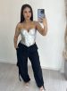corselet vinil raquel prata