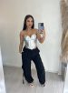 corselet vinil raquel prata