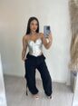 corselet vinil raquel prata