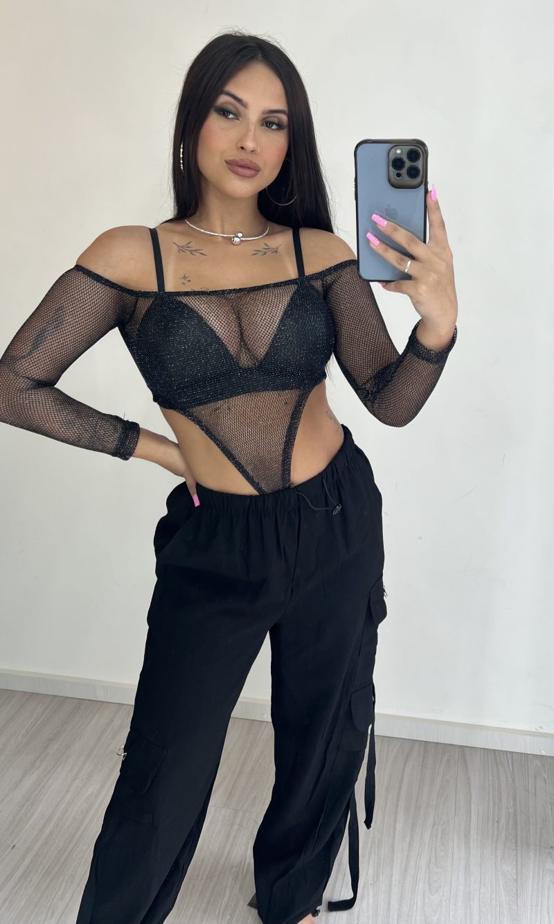 body arrastão mia preto
