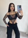 body arrastão mia preto