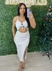 vestido midi justine branco