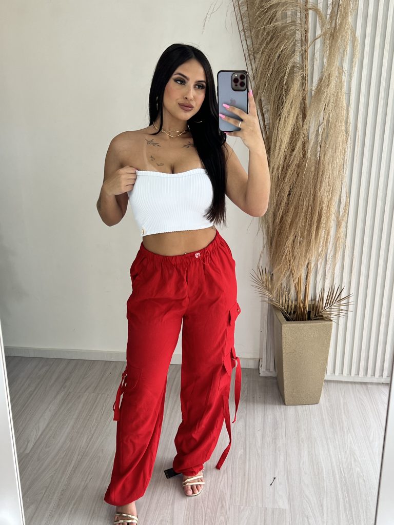 calça Ágata vermelho