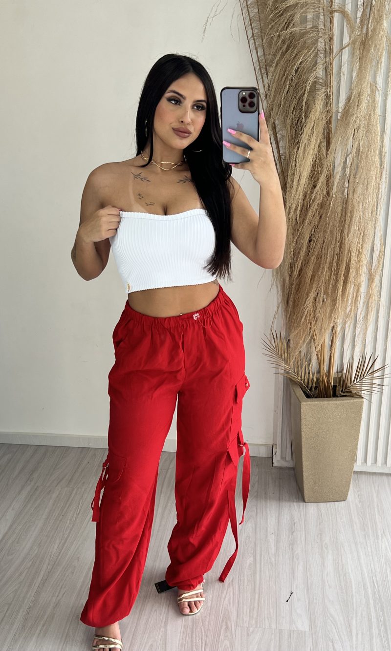 calça Ágata vermelho