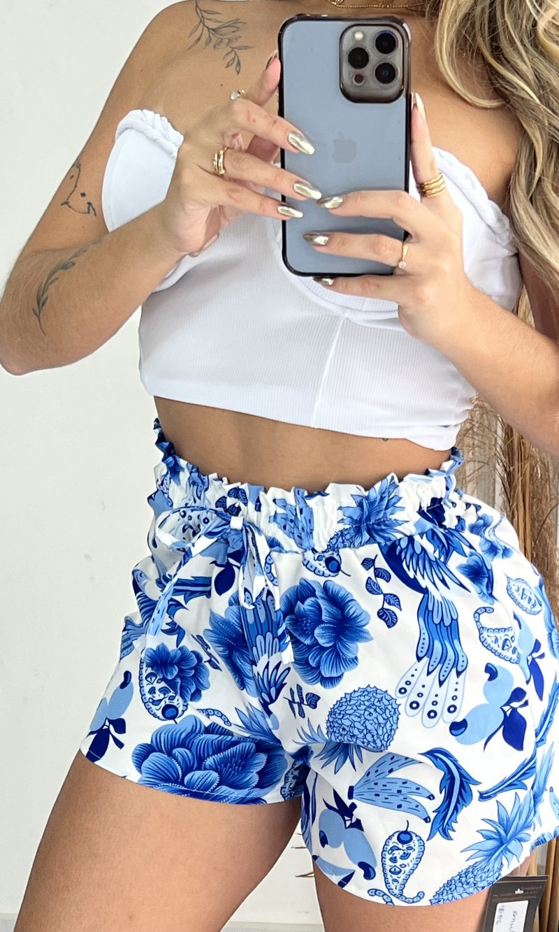 short luna estampado azul short luna estampado azul