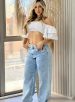 calça jeans wide leg egito