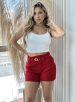 short alfaiataria com cinto lara vermelho