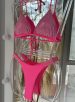 biquíni strass rosa neon