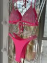 biquíni strass rosa neon