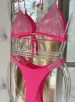 biquíni strass rosa neon