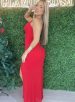 vestido longo ludmilla vermelho