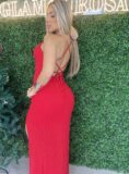 vestido longo ludmilla vermelho