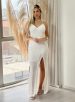 vestido longo ludmilla off white
