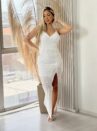vestido longo ludmilla off white